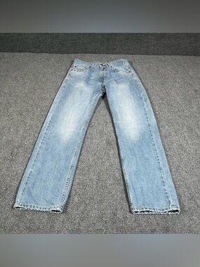 Vintage Levis 505 Jeans Men’s 29x28 90s Y2K Denim Light Wash Straight Leg